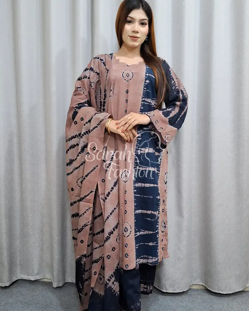 Brown Dream- Unstitched 3pcs - Image 3