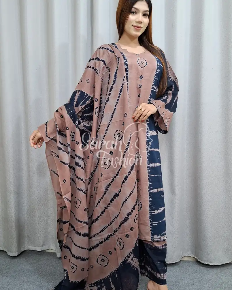 Brown Dream- Unstitched 3pcs - Image 5